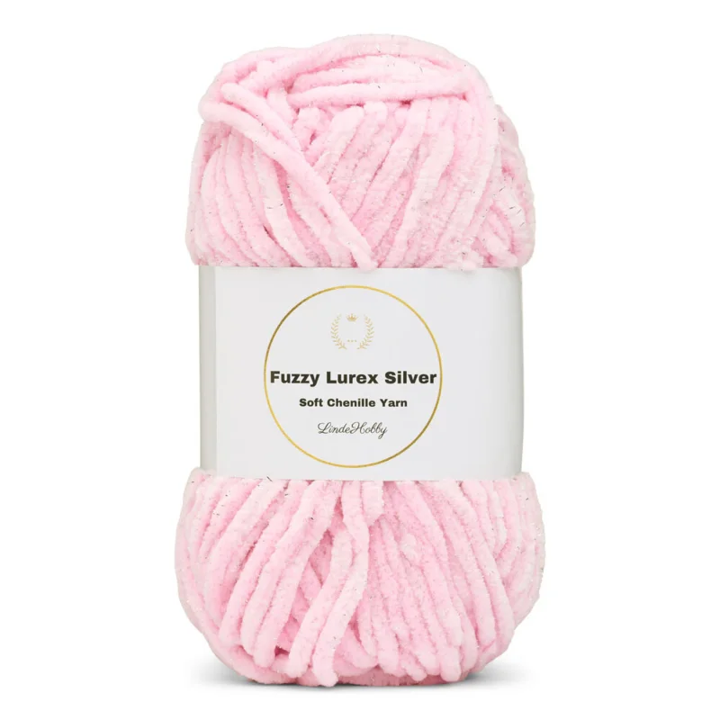 LindeHobby Fuzzy Chenille Silver Lurex